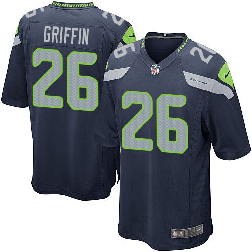 Men Seattle Seahawks #26 Shaquill Griffin Nike Navy Game Player NFL Jersey->seattle seahawks->NFL Jersey